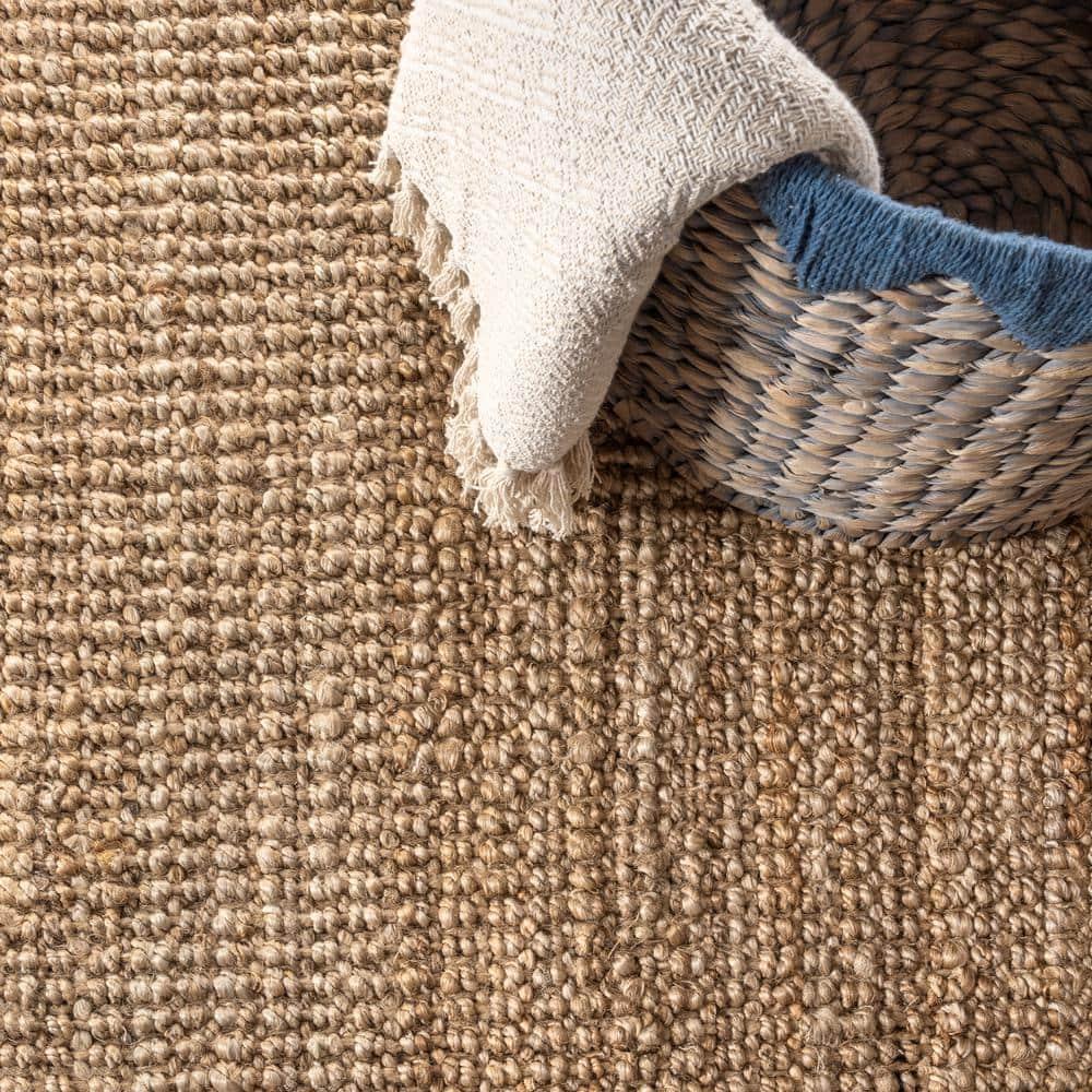 2'x8' Pata Hand Woven Chunky Jute Runner Rug, Natural - JONATHAN Y