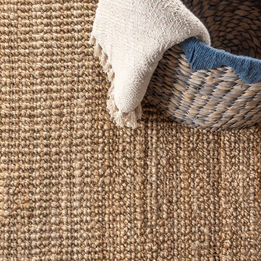 5'x8' Pata Hand Woven Chunky Jute Area Rug, Natural - JONATHAN Y