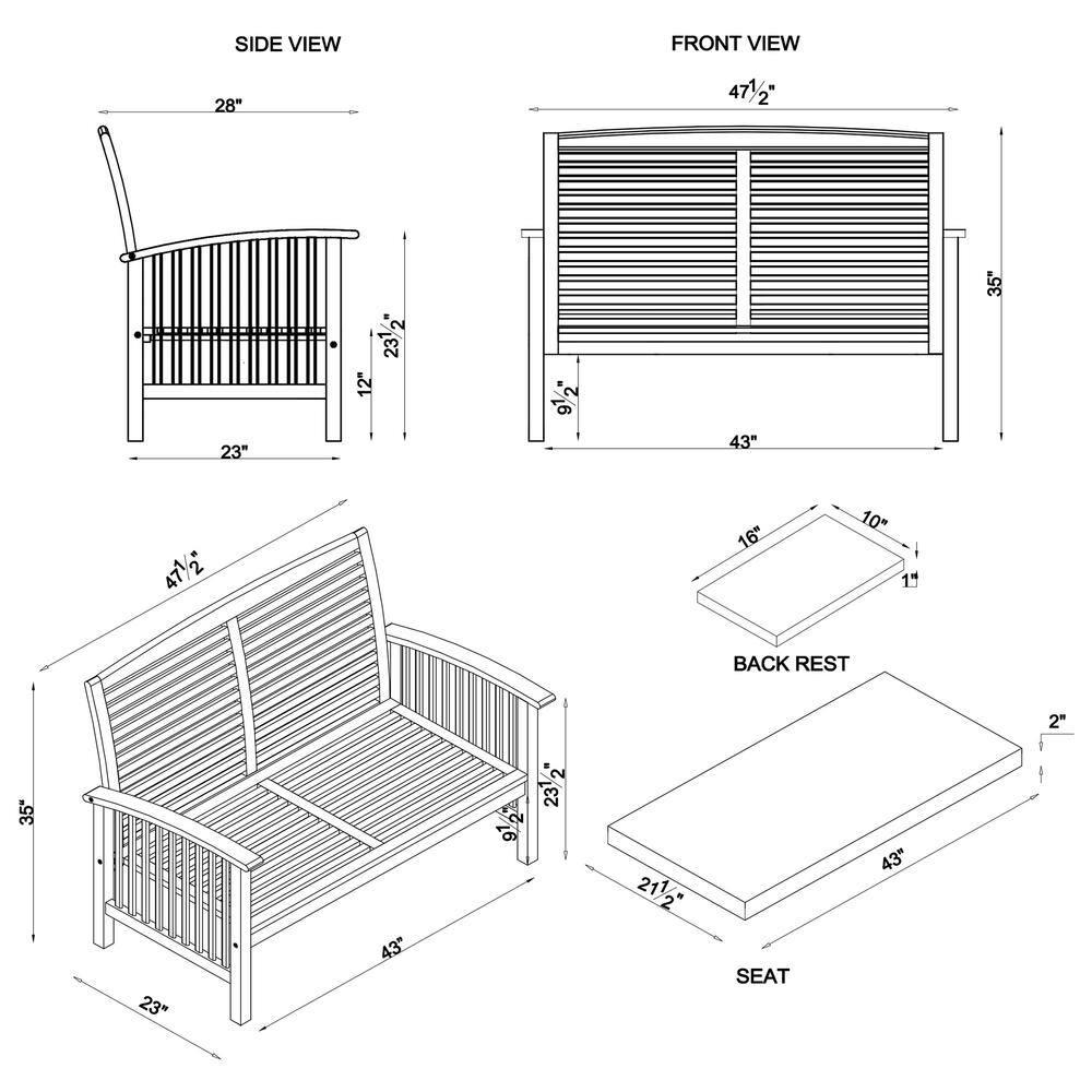 Lyndon 2 - Person Patio Conversation Sets with Cushions