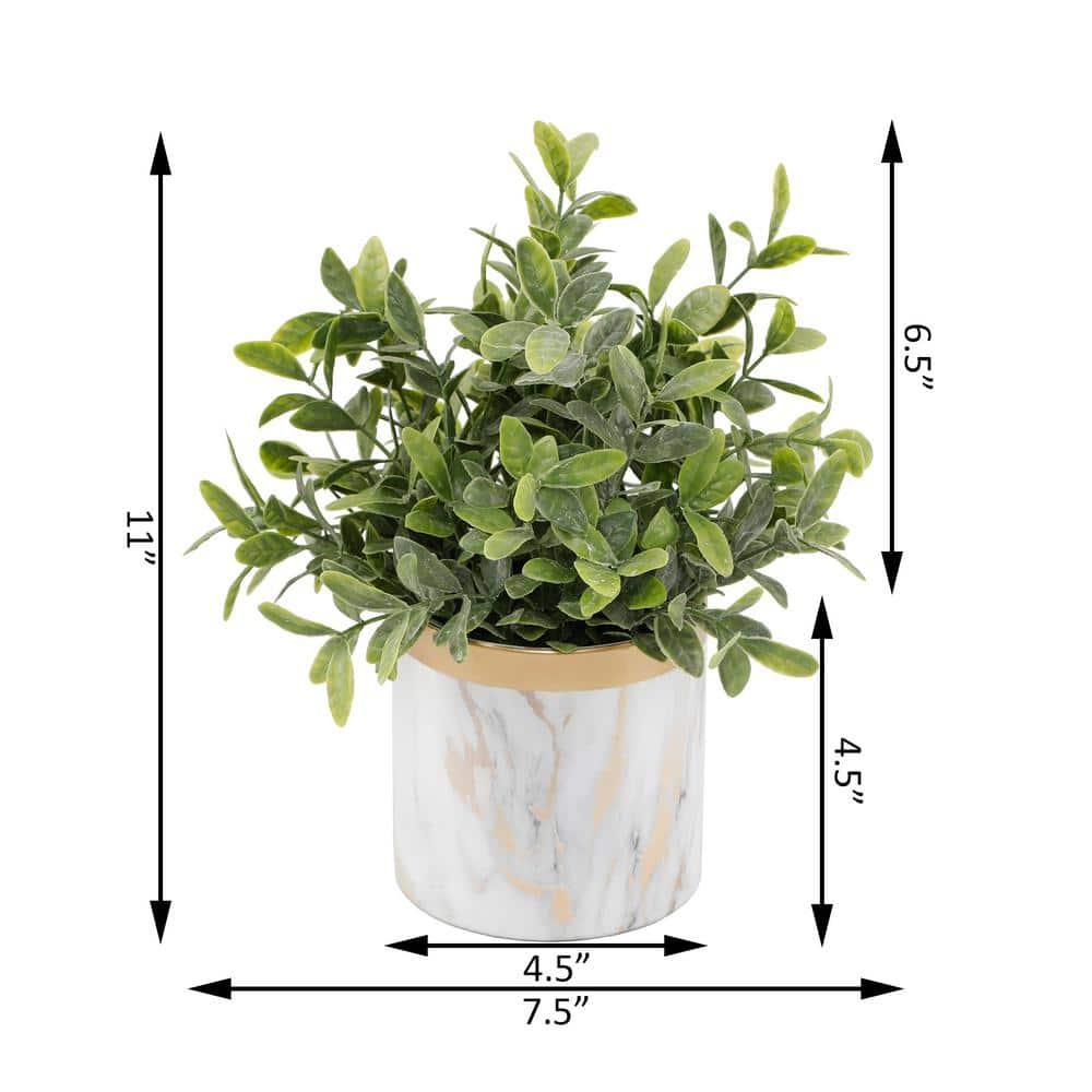 Flora Bunda CS5172E-GD Tea leaf in GD Marble 4.5' Ceramic Pot