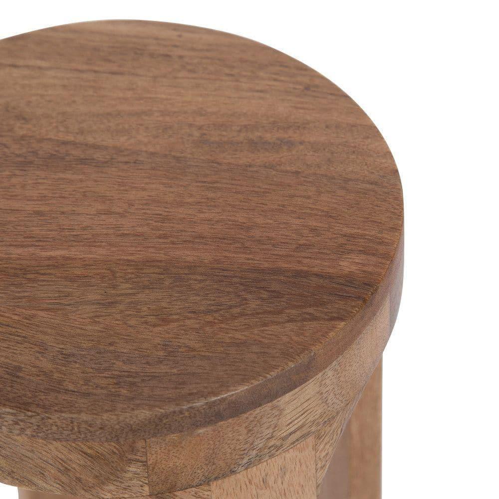 Kate and Laurel Dahl Round Wood Drink Table, 8x8x23, Natural