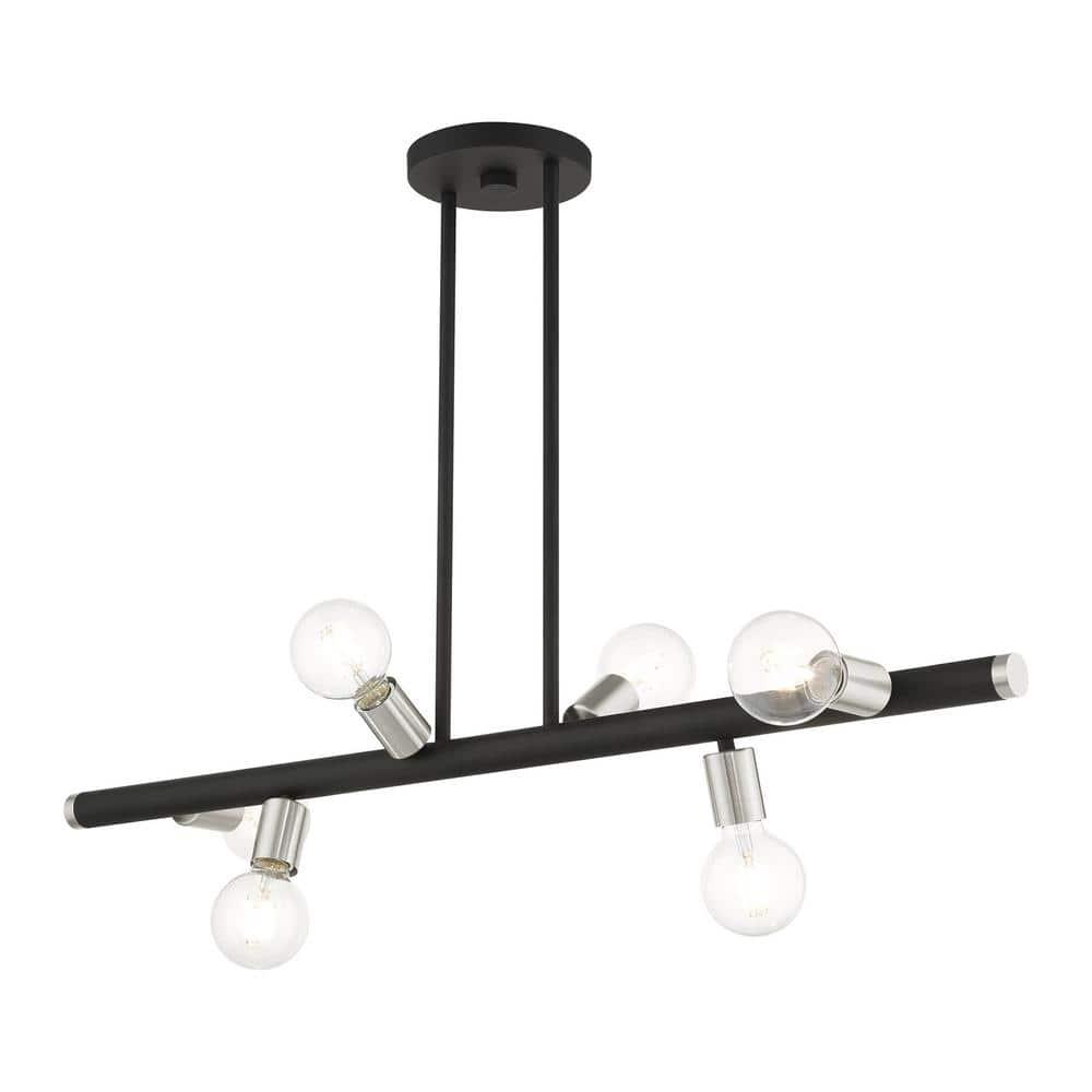 Livex Lighting - Bannister - 6 Light Linear Chandelier in Mid Century Modern