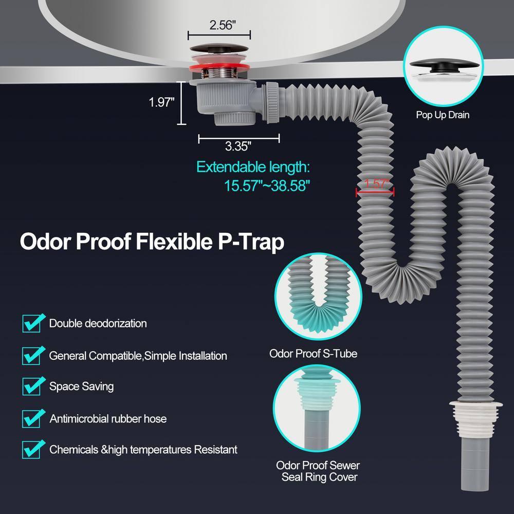 Eclife 36-Inch Vintage White Bathroom Vanity Set with Stain-Resistant Ceramic Sink