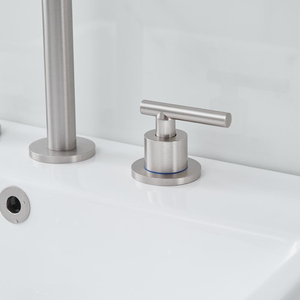 Widespread 2-handle Bathroom Faucet with Drain Assembly