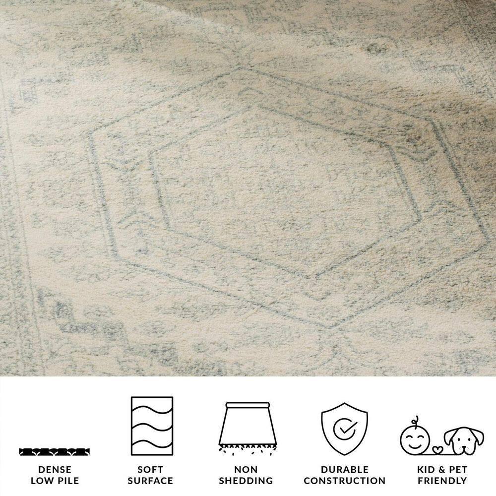 Adirondack ADR108 Power Loomed Area Rug - Ivory/Silver - 8'x10' - Safavieh.