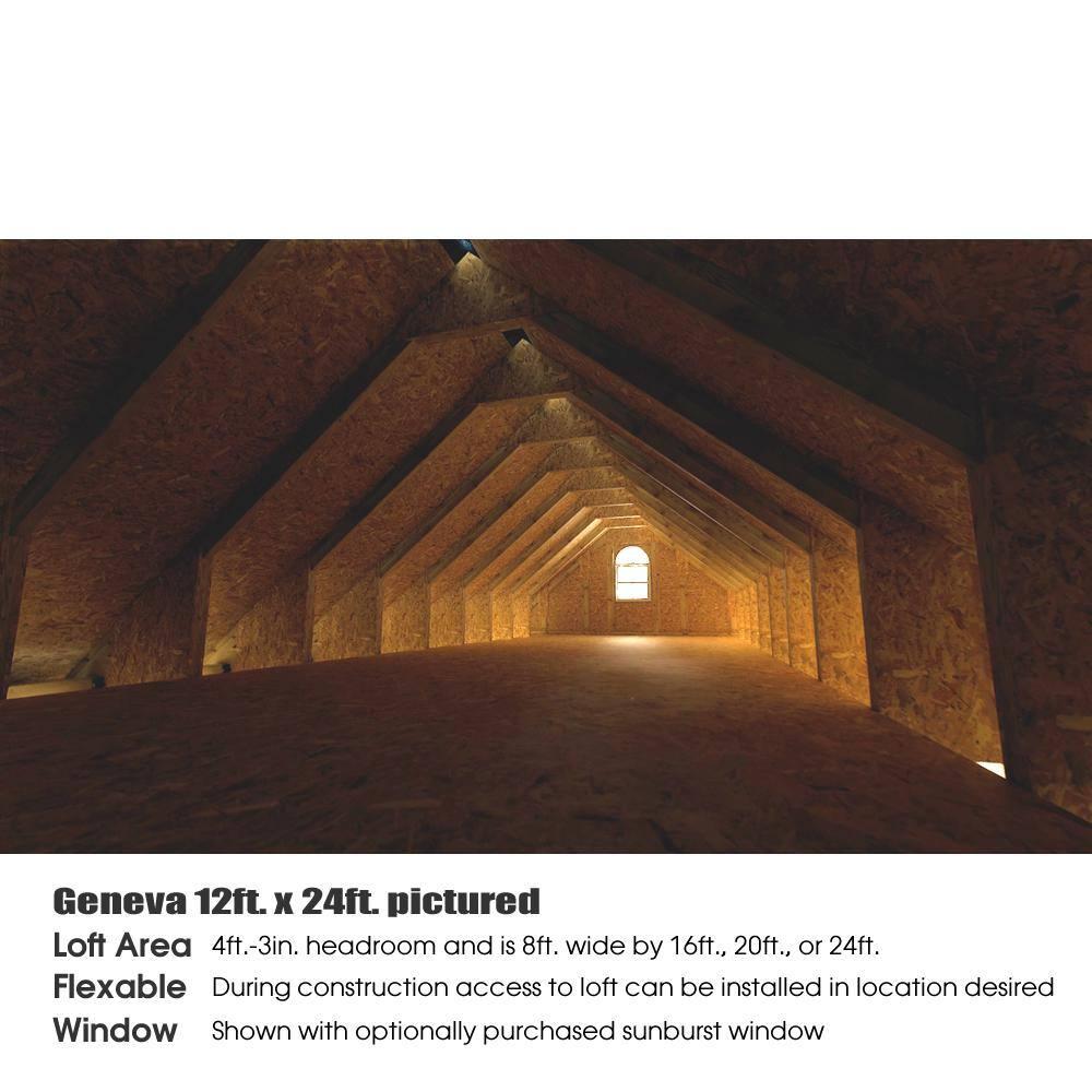 Best Barns Geneva Wooden Storage Shed with Swing Open Doors & Transom Windows 8' x 20' x 12'