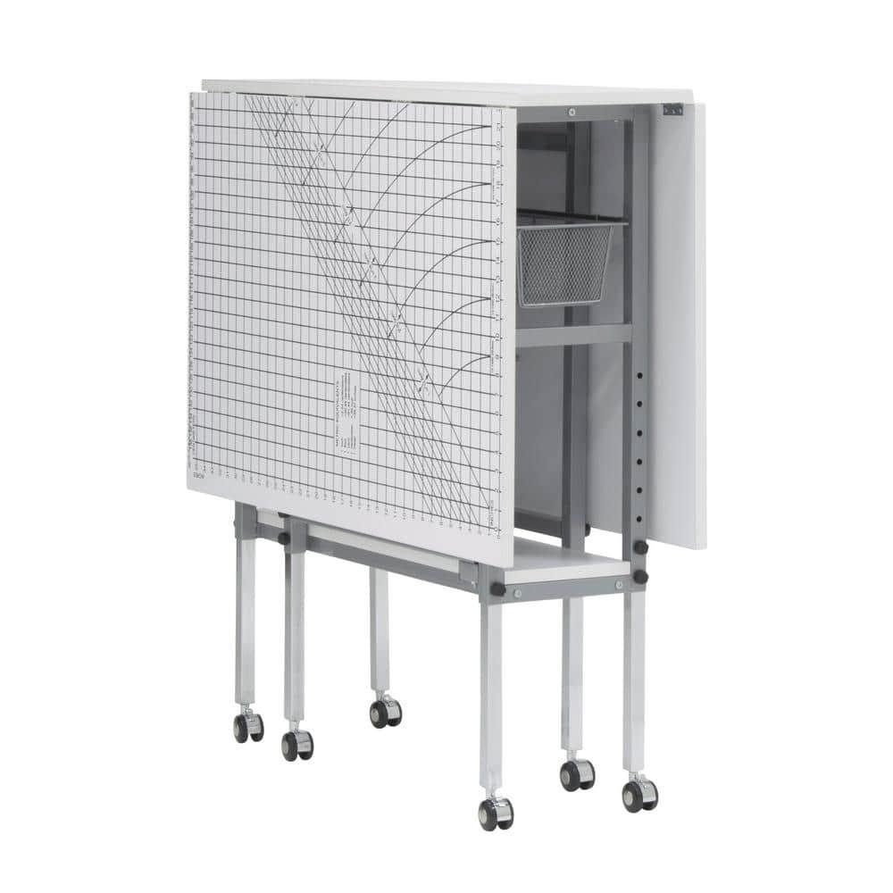 58.5'' x 36.75'' Foldable Sewing Table with Wheels
