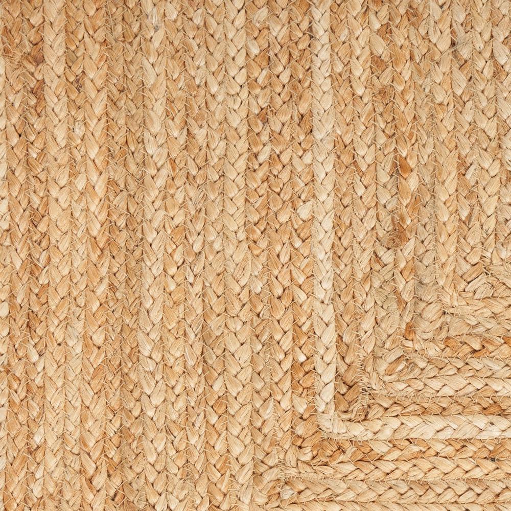 Nourison Handwoven Natural Jute Indoor Area Rug Natural 4' x 6'