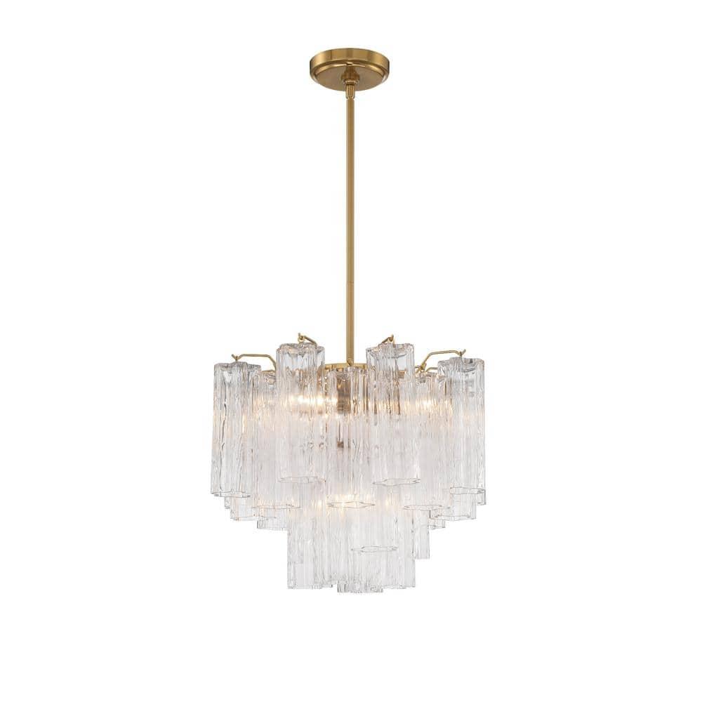 Crystorama Lighting Addis 4 - Light Chandelier in  Aged Brass