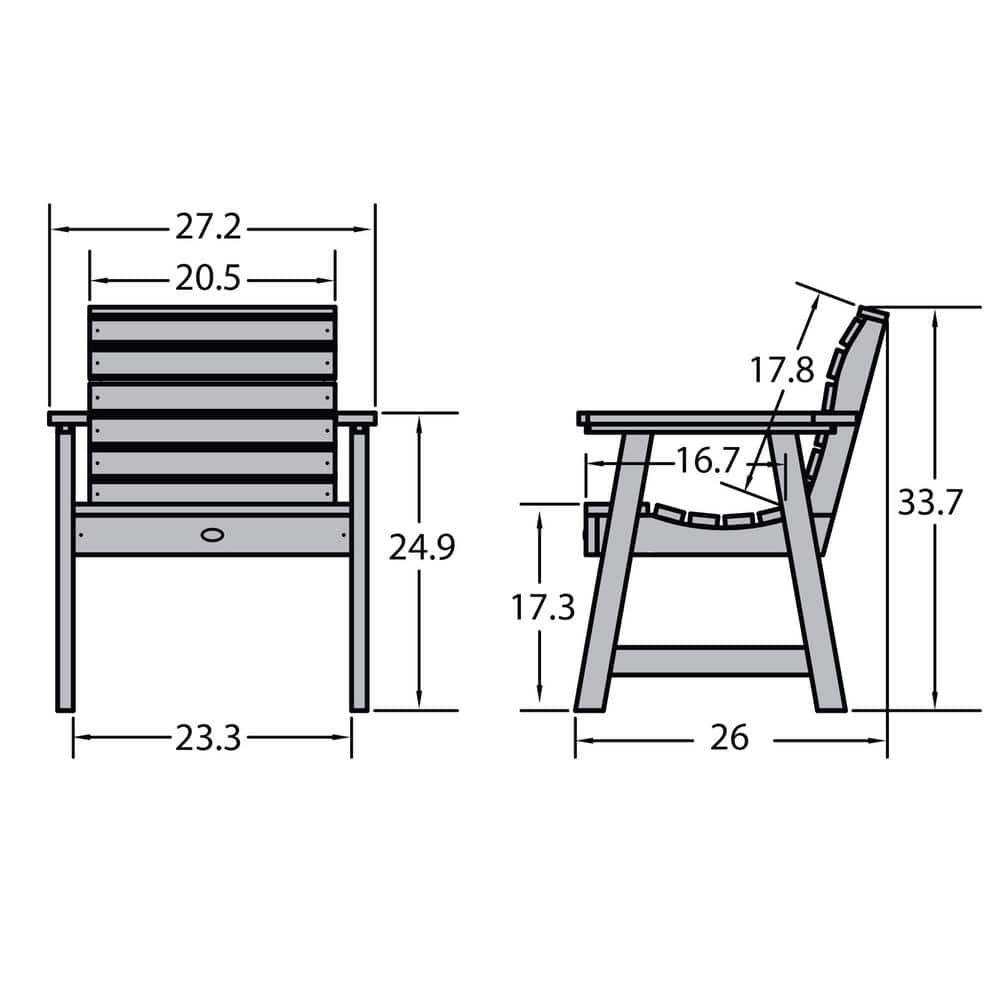 Highwood Weatherly Garden Chair - Outdoor, Eco-friendly, Synthetic Wood