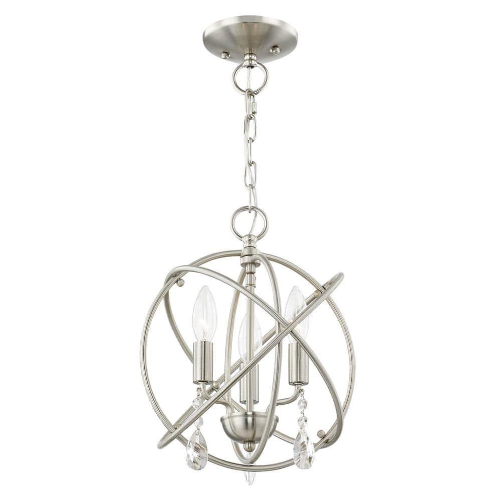 Livex Lighting Aria 3 - Light Chandelier in  Brushed Nickel