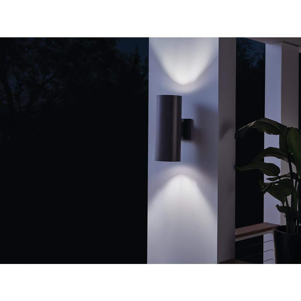 Kichler 2 -Light 15-in H Bronze Hardwired Outdoor Wall Light