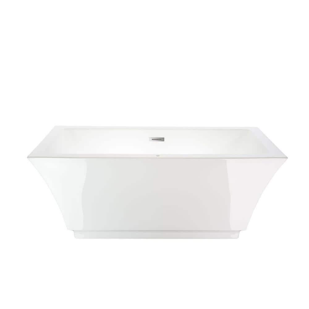 Orion 59'' x 30'' Freestanding Soaking Acrylic Bathtub