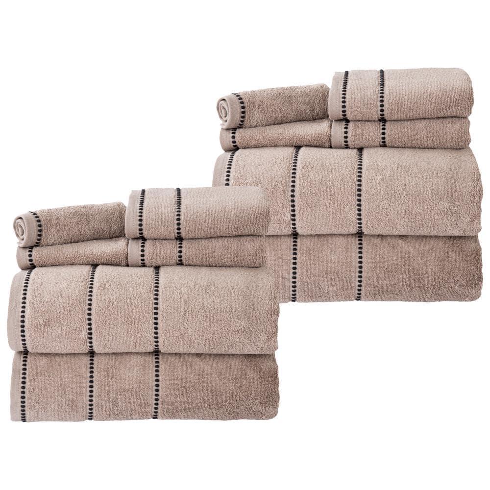 12-Piece Cotton Towel Set, Taupe