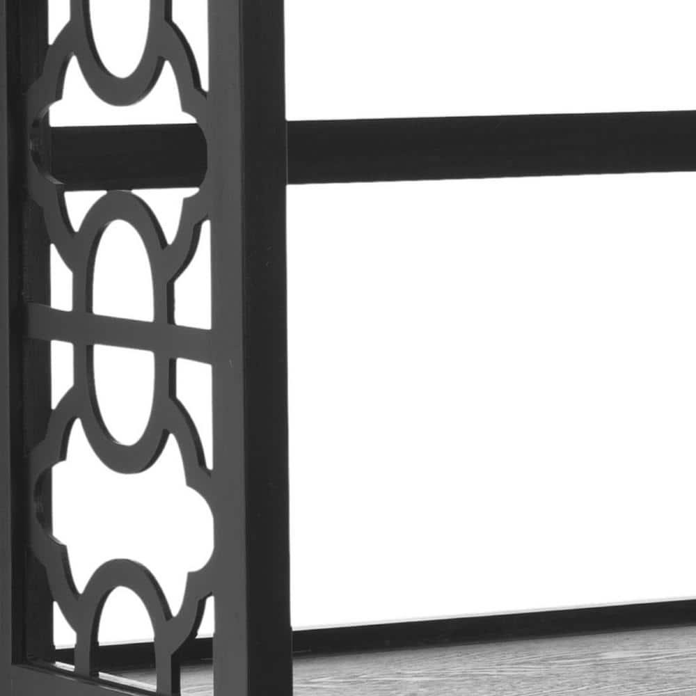 SAFAVIEH Natalie Geometric Rustic 3 Tier Low Bookcase (33.5 in. W x 13.4 in. D x 42.5 in. H)