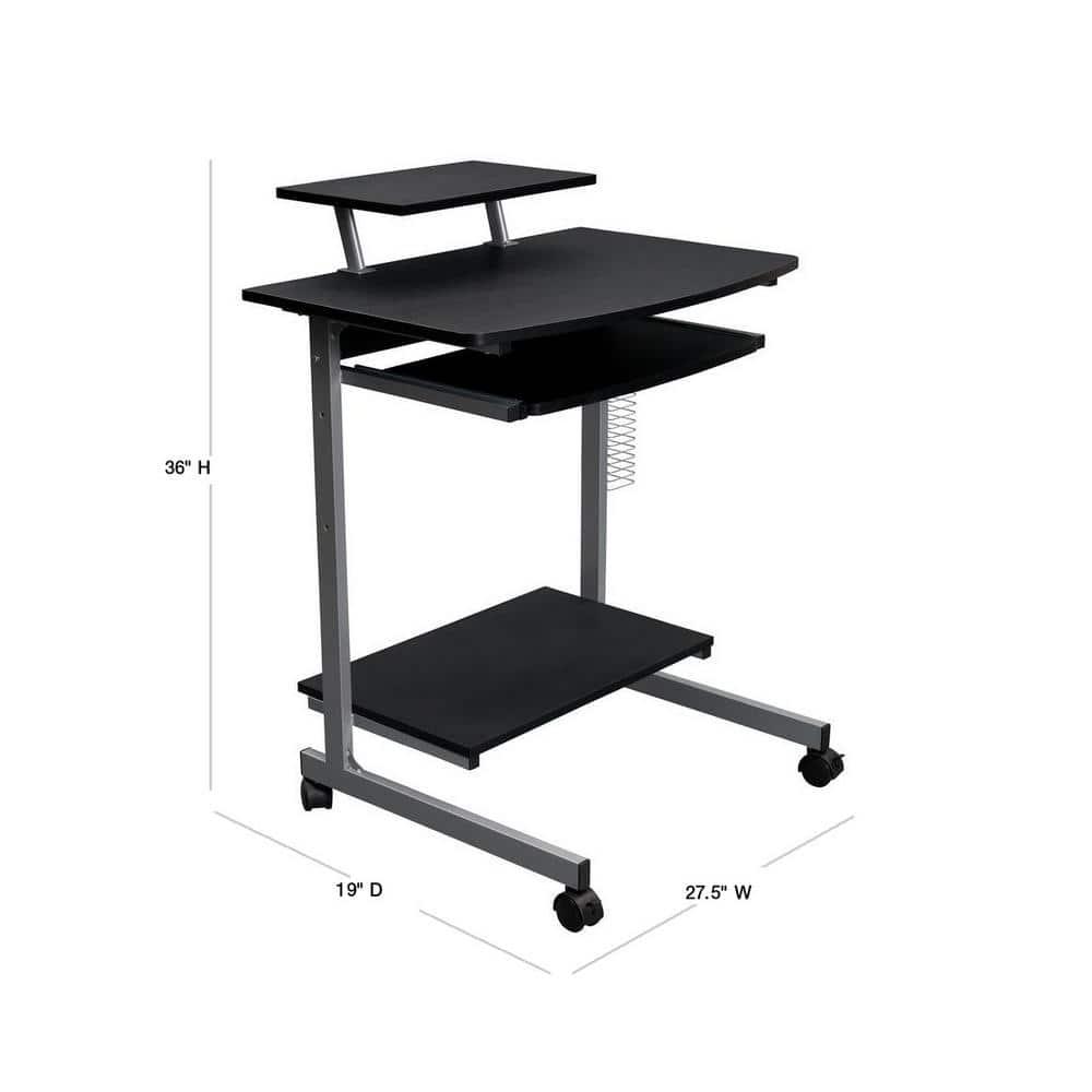Techni Mobili Solid Wood Top Metal Base Standing Desk