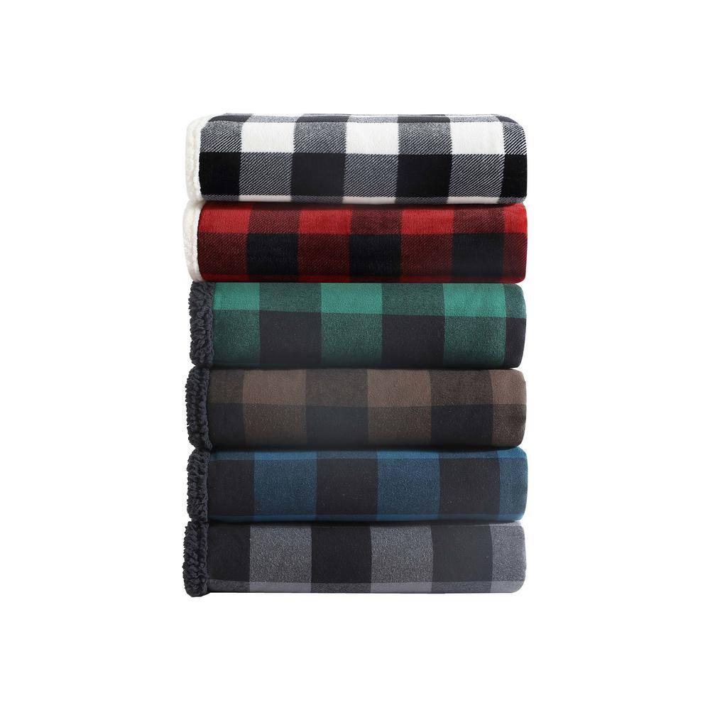 Eddie Bauer Eddie Bauer Printed Sherpa Reversible Throw Blankets