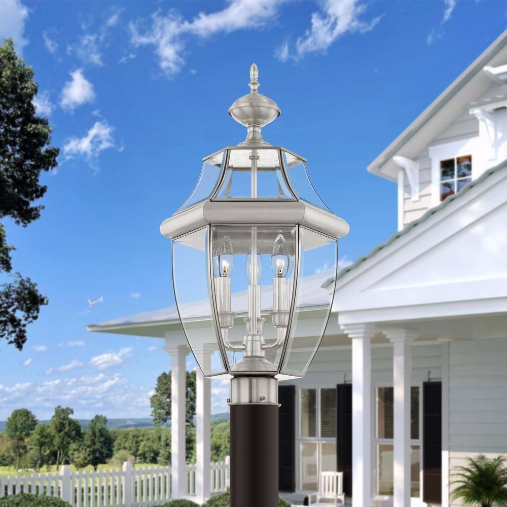 Livex Lighting Monterey 3 - Light Lantern in  Brushed Nickel