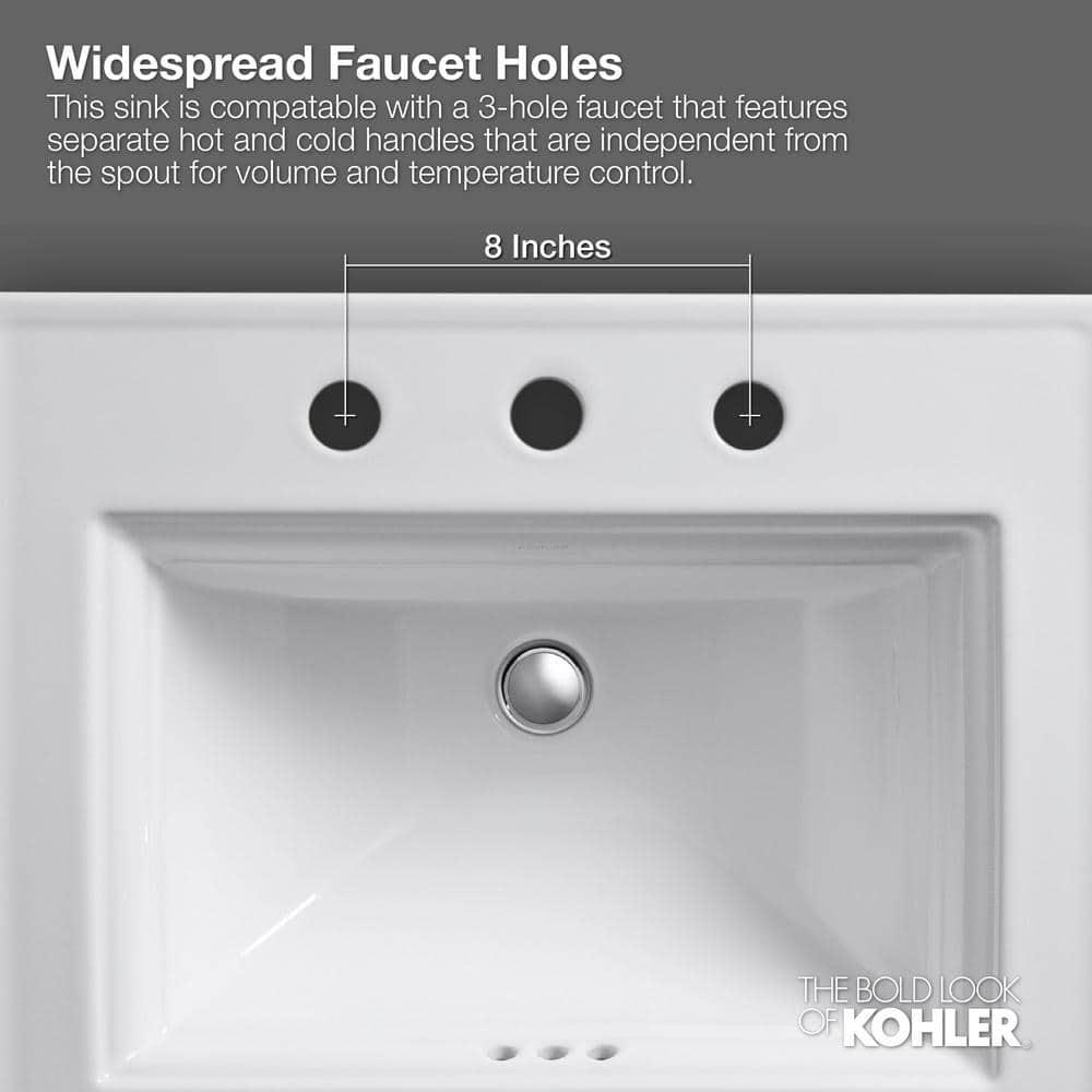 Bryant Ceramic Circular Drop-In Bathroom Sink with Overflow