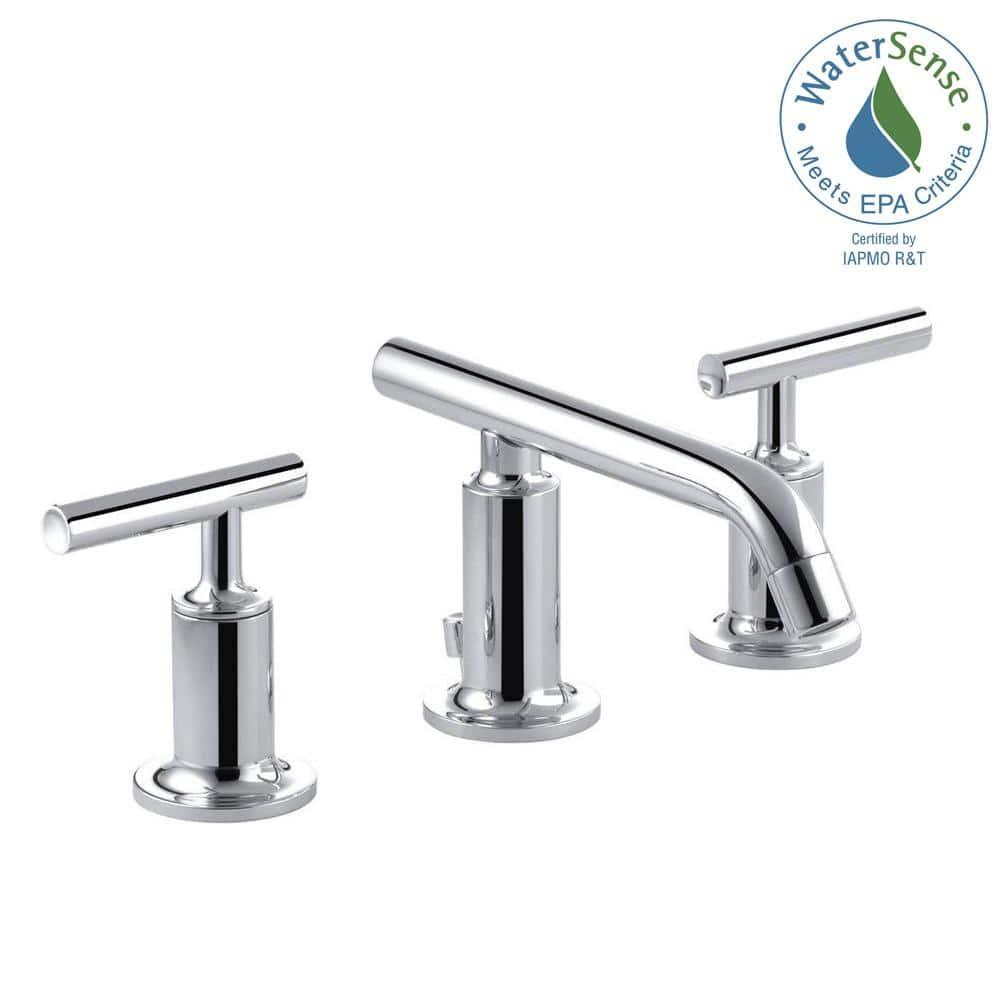 Purist® Widespread Bathroom Faucet with Drain Assembly