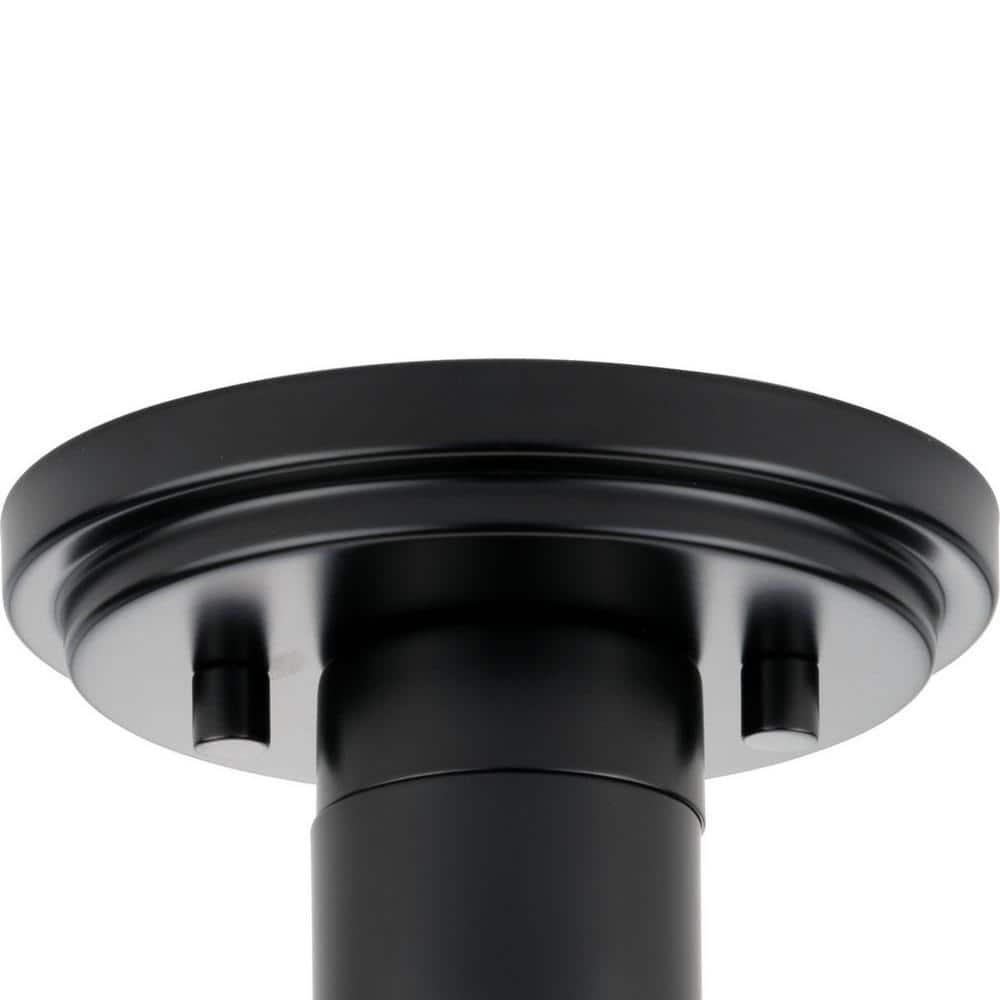 Progress Lighting, Adley Collection, 1-Light Flush Mount, Matte Black, Clear Glass Shade