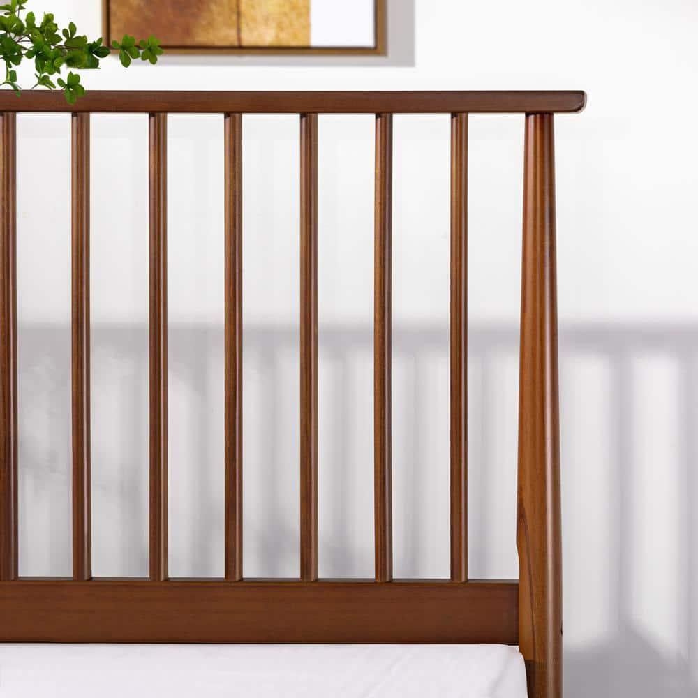 Rashay Mid-Century Modern Solid Wood Spindle Platform Bed