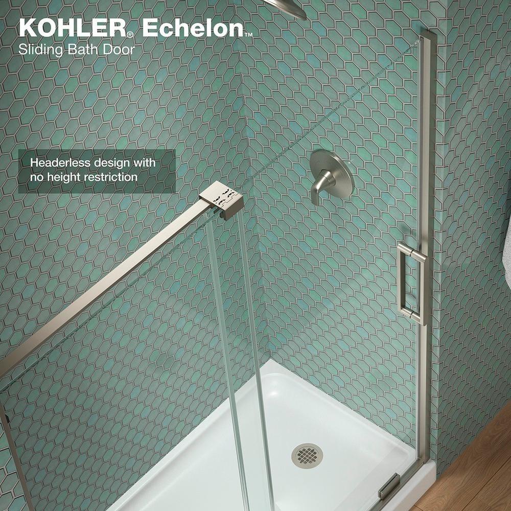 Echelon Sliding Shower Door, 71-3/4 In. H X 55-3/4 - 59-3/4 In. W, With 5/16 In. Thick Crystal Clear Glass