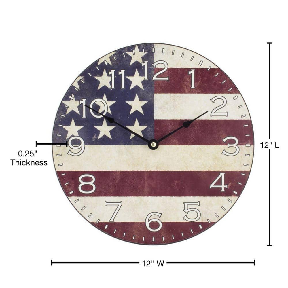 La Crosse Technology Americana Quartz Wood Wall Clock