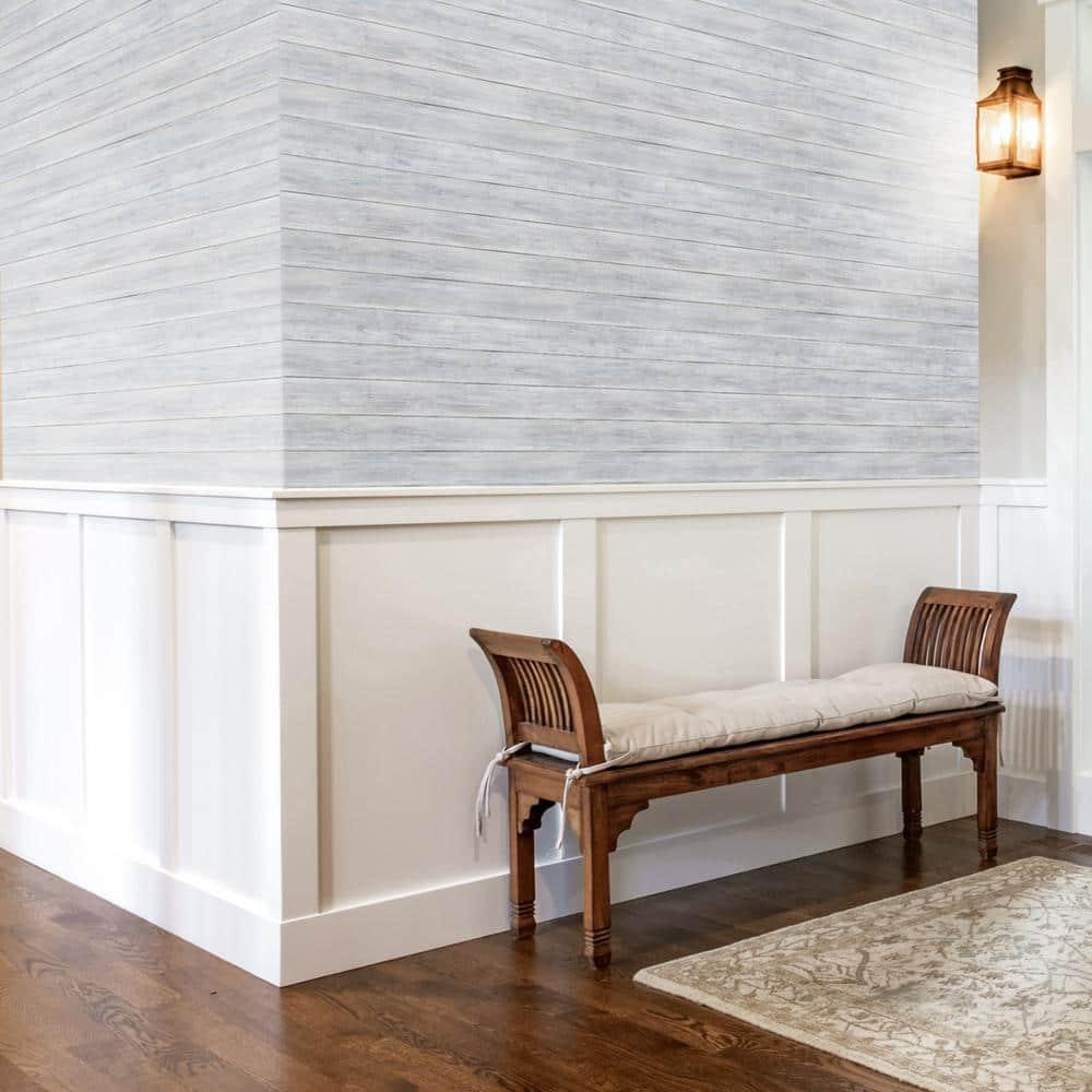 Main Street Peel and Stick Wallpaper Roll 20.5 in x 16 ft Gray Wood Planks Design (Covers 28.18 sq. ft). Self Adhesive Wallpaper Roll for Accent Wall, Home and Furniture Refresh, DIY and More