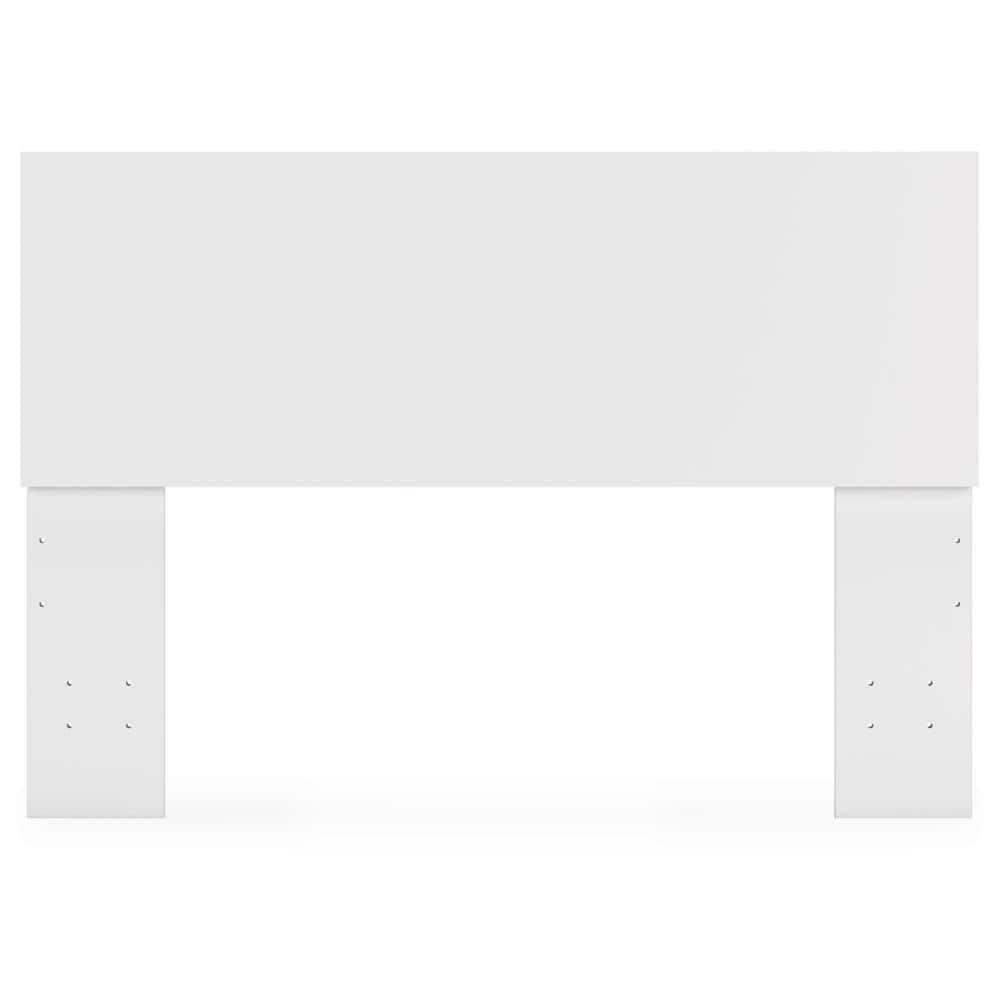 Full White Wood Adjustable Height Storage Bed