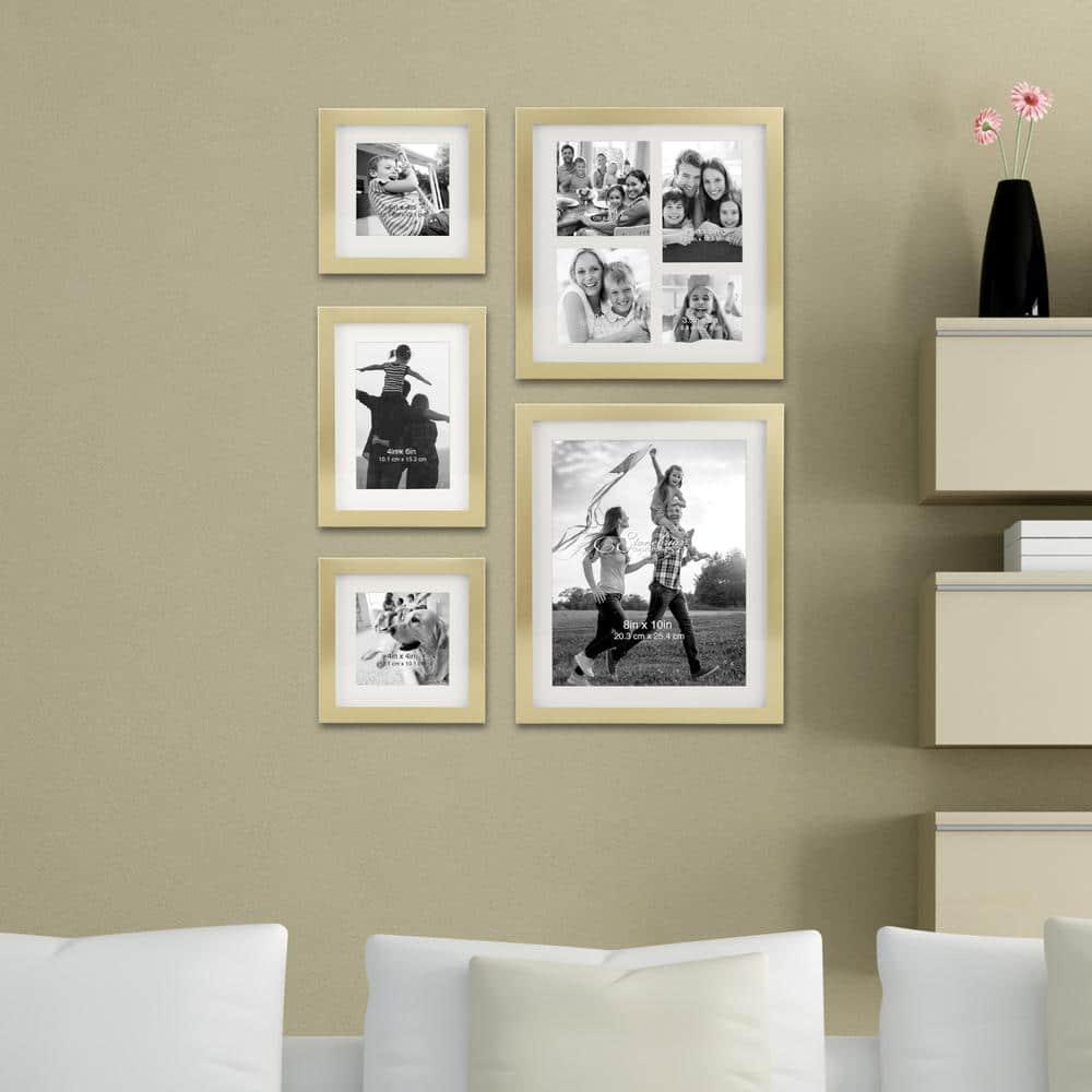5pc Decorative Stamped Photo Frame Set Silver - Stonebriar Collection