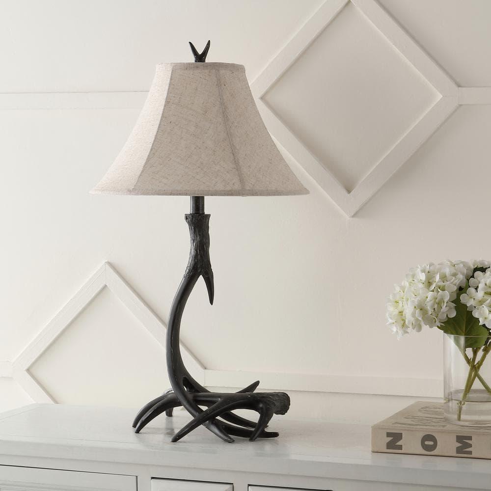 JONATHAN Y JYL6305C Antler 27.5" Rustic Resin LED Table Lamp, Traditional for living room, dinning room, bedroom, office Bulb Included, Black