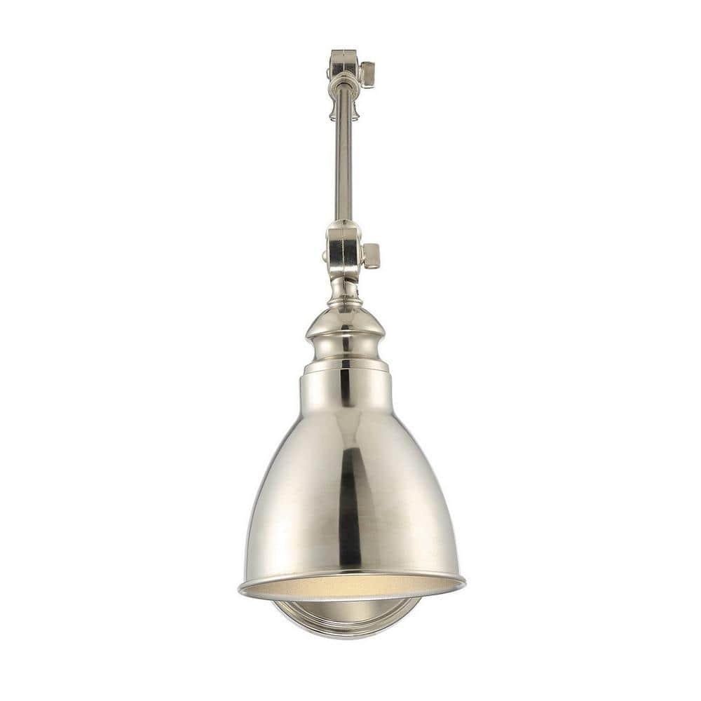 Dakota 1-Light Adjustable Wall Sconce in Polished Nickel