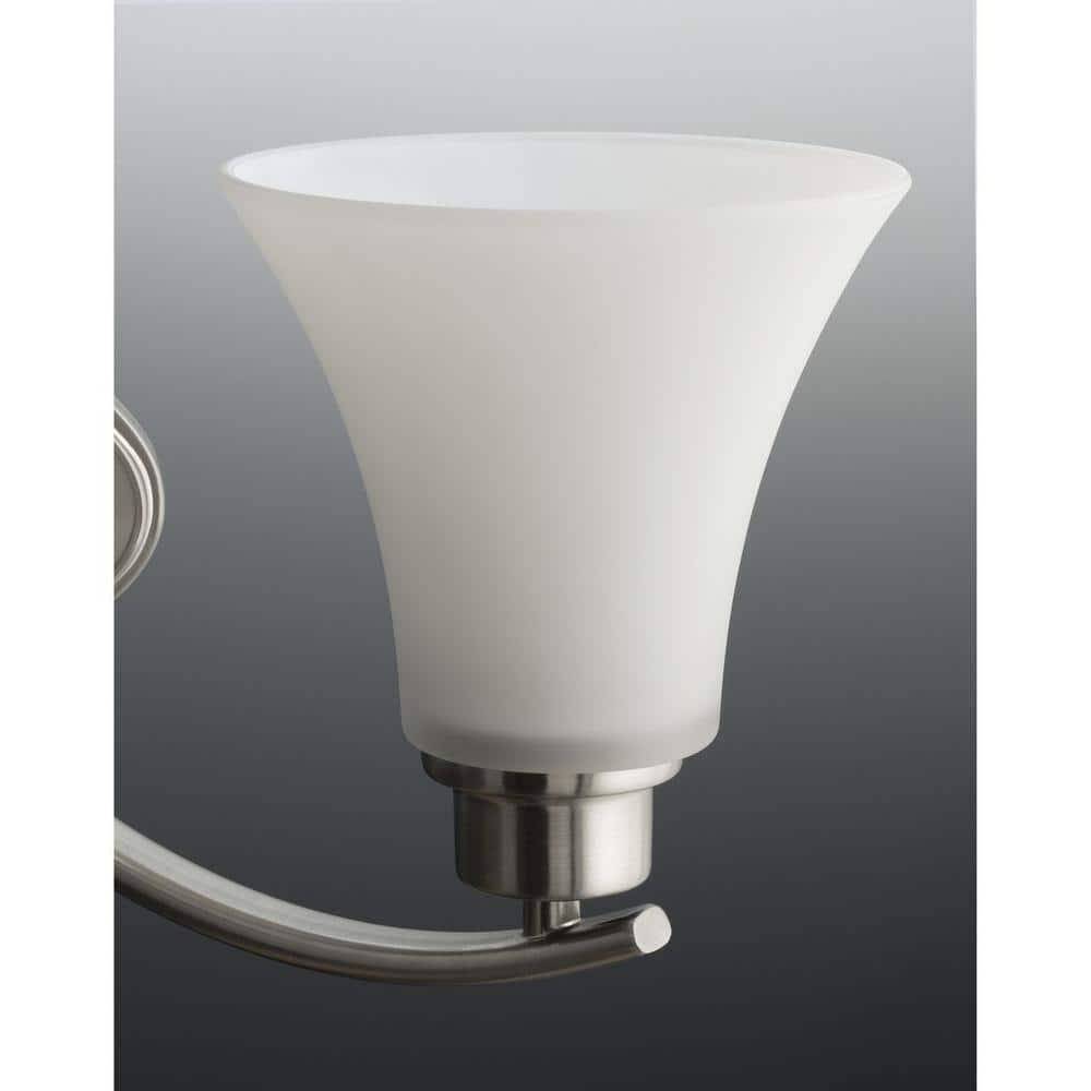 Progress Lighting Joy 1-Light Mini-Pendant, Brushed Nickel, Fluted Glass