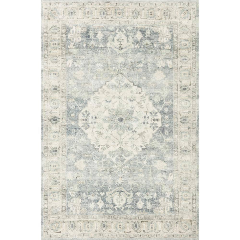 Sera Oriental Denim/Fog Area Rug