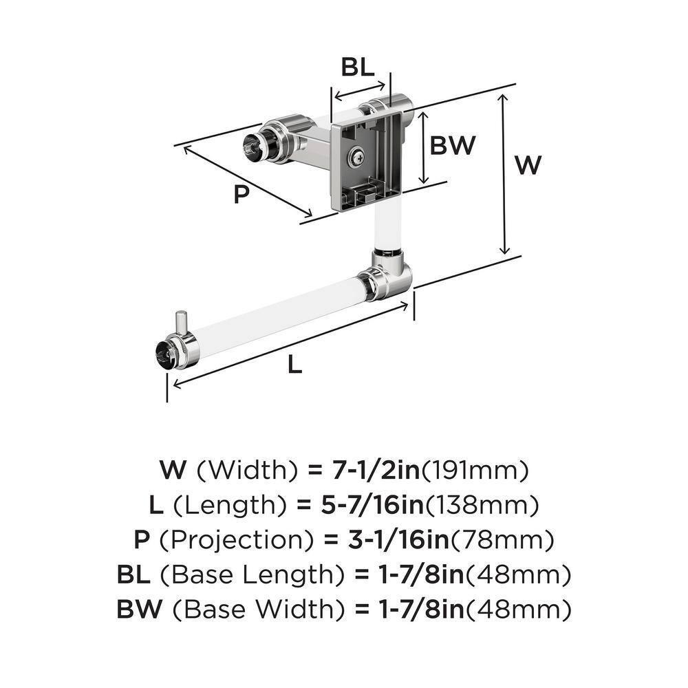 Amerock Glacio Clear/Chrome Open Towel Ring