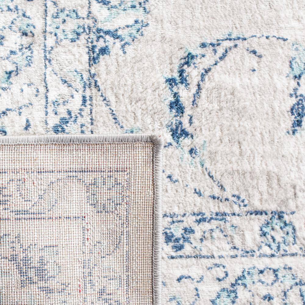 Brentwood BNT854 Power Loomed Indoor Area Rug - Light Grey/Blue - 5'x5' - Safavieh