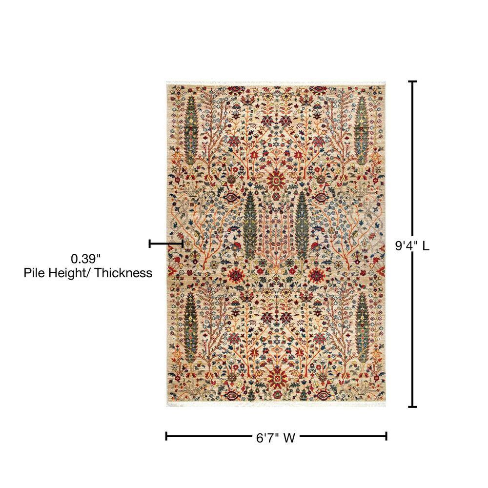 Nuloom Dasilva Geometric 7x9 Indoor Area Rug for Living Room Bedroom Dining Room Kitchen, Olive/Multicolor