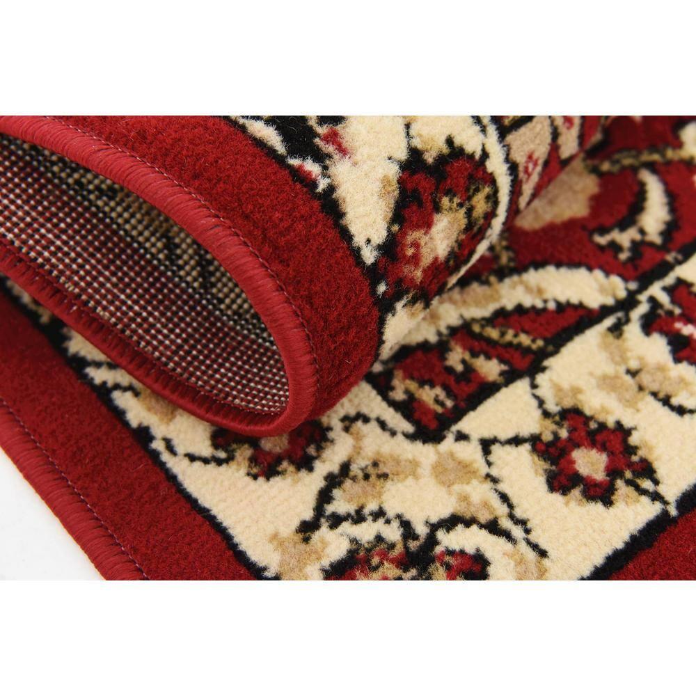Unique Loom Cape Cod Espahan Rug Red/Beige 2' 2" x 3' 1" Rectangle Floral Traditional Perfect For Living Room Bed Room Dining Room Office