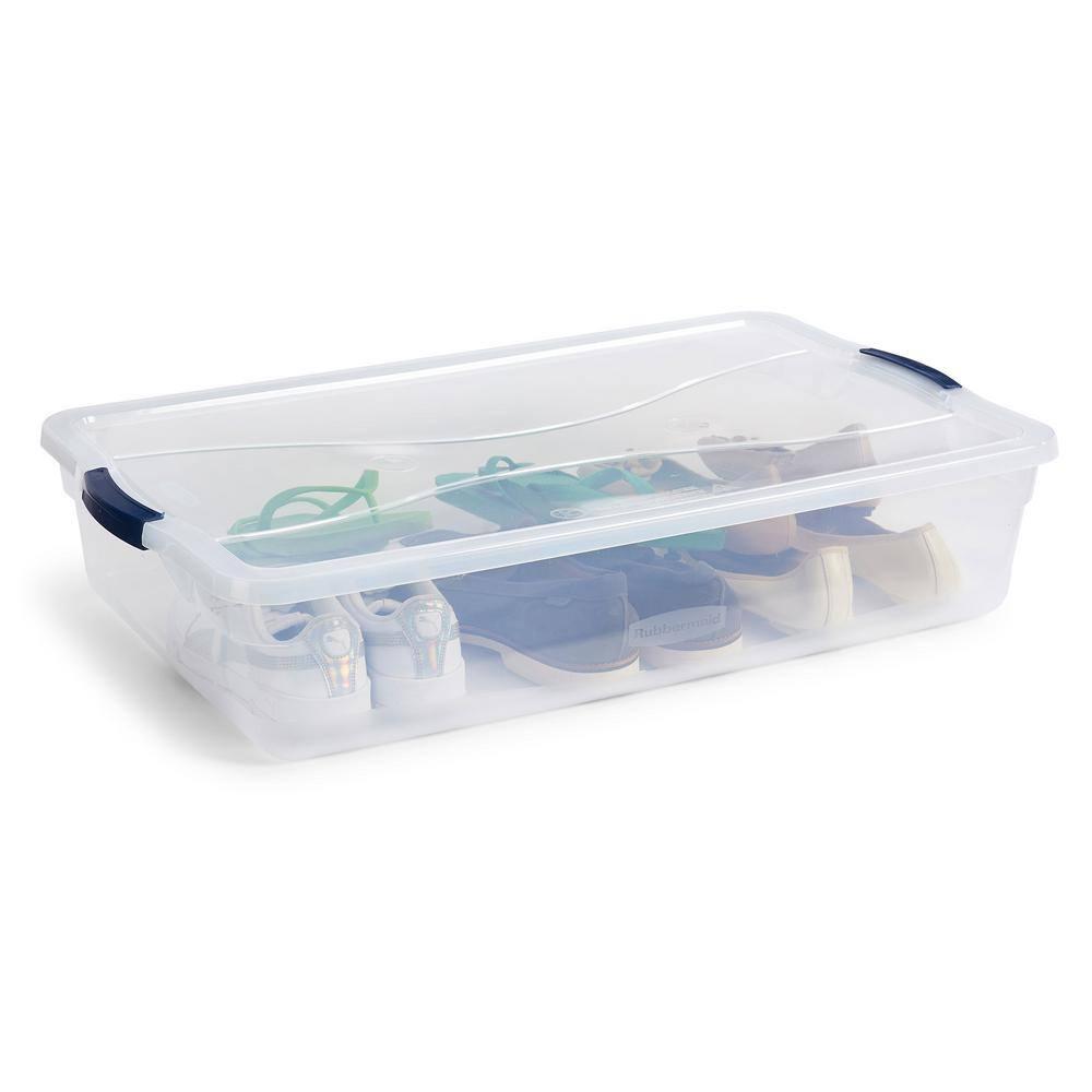 BEACHWATER POOL & SPA, LLC Rubbermaid Cleverstore Clear Storage Bins with Lids