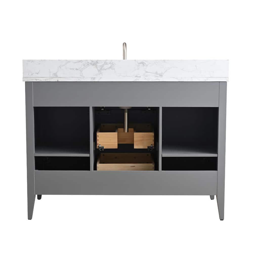 48'' Single Bathroom Vanity with Engineered Marble Top