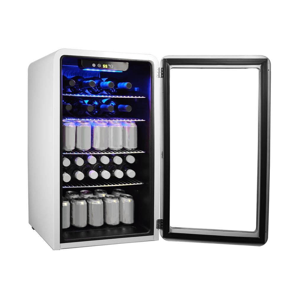 Magic Chef Magic Chef 17.5'' W 20 Cans (12 oz.) 3.4 Cubic Feet Beverage Cooler with Wine Storage and Glass Door