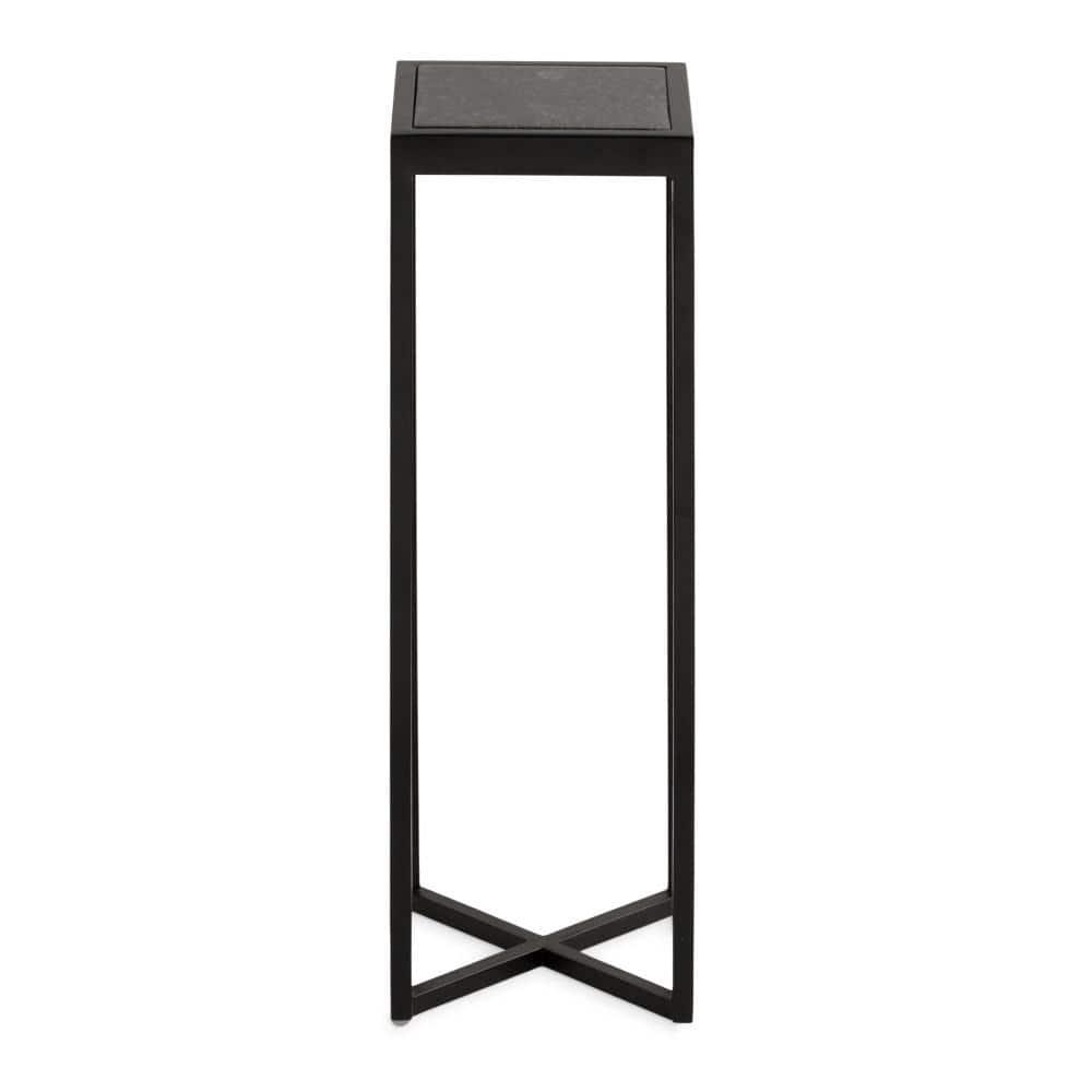 Kate and Laurel Jaspur Square Metal Drink Table, 7x7x21, Black