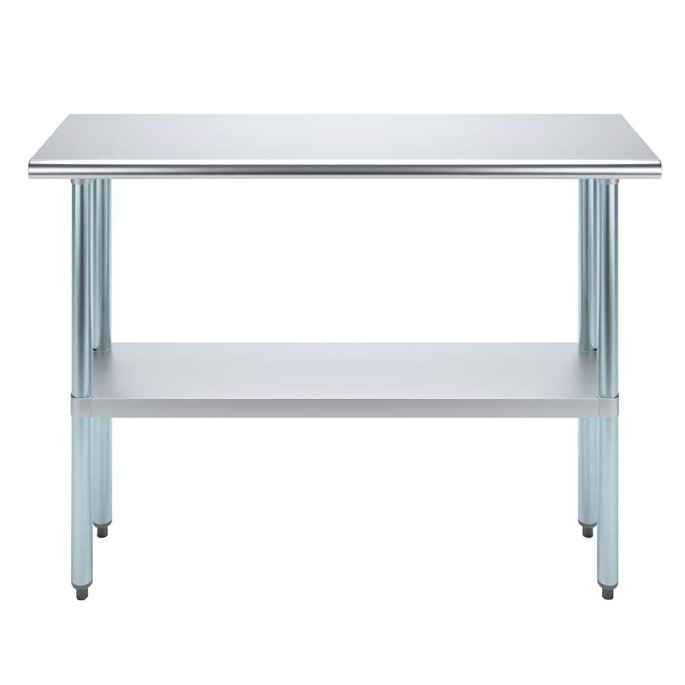 Amgood Stainless Steel Top Workbench