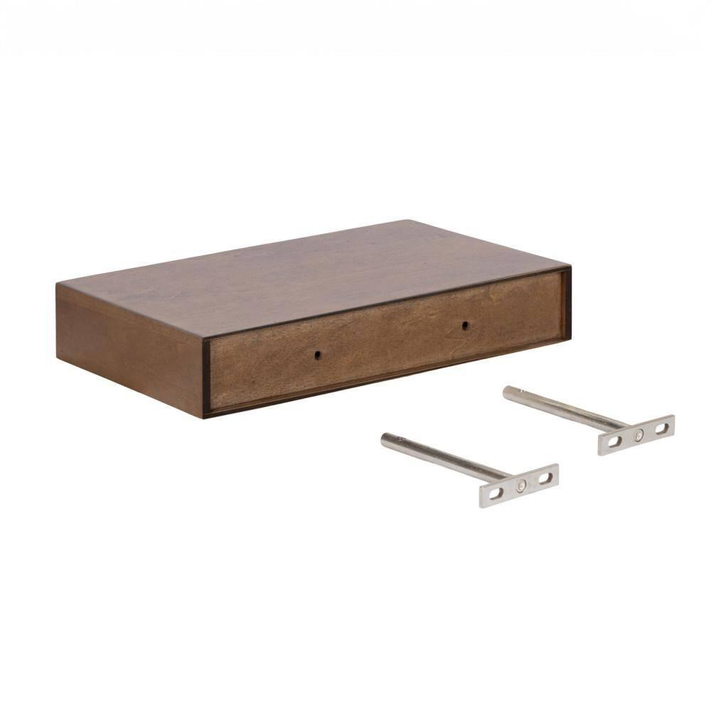 Kate & Laurel All Things Decor (Set of 3) 12" Havlock Wood Floating Shelves Rustic Brown