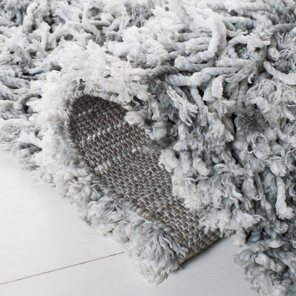 Rio Shag SG960 Hand Loomed Indoor Area Rug - Grey/Ivory - 5'x8' - Safavieh