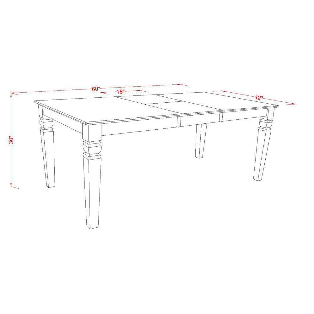 Dining Room Set Linen White, WECE7-WHI-15