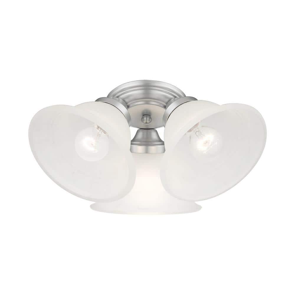 Livex Lighting Wynnewood 3 - Light Flush Mount in  Satin Nickel