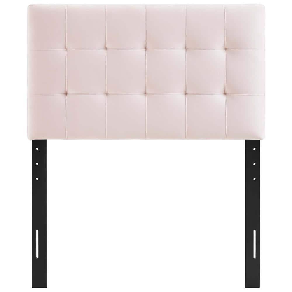 Modway Lily Biscuit Tufted Twin Performance Velvet Headboard in Pink