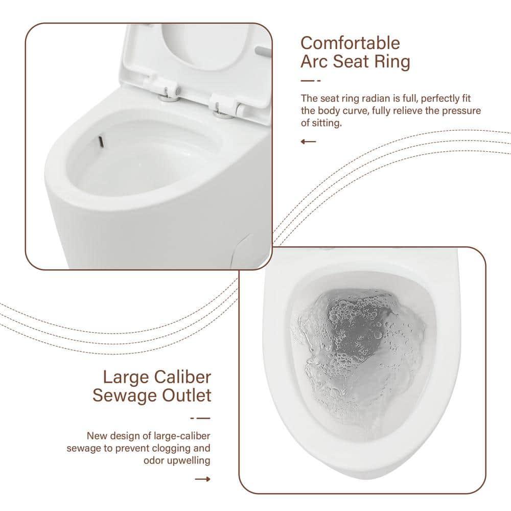 1.28 GPF Elongated Comfort Height One-Piece Toilet with Seat Included
